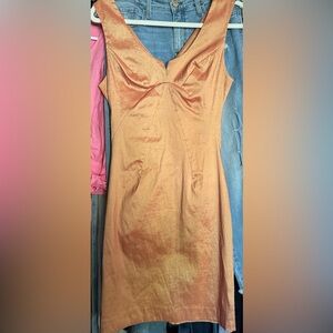 WI18 by WALTER BAKER peach orange sheen dress S